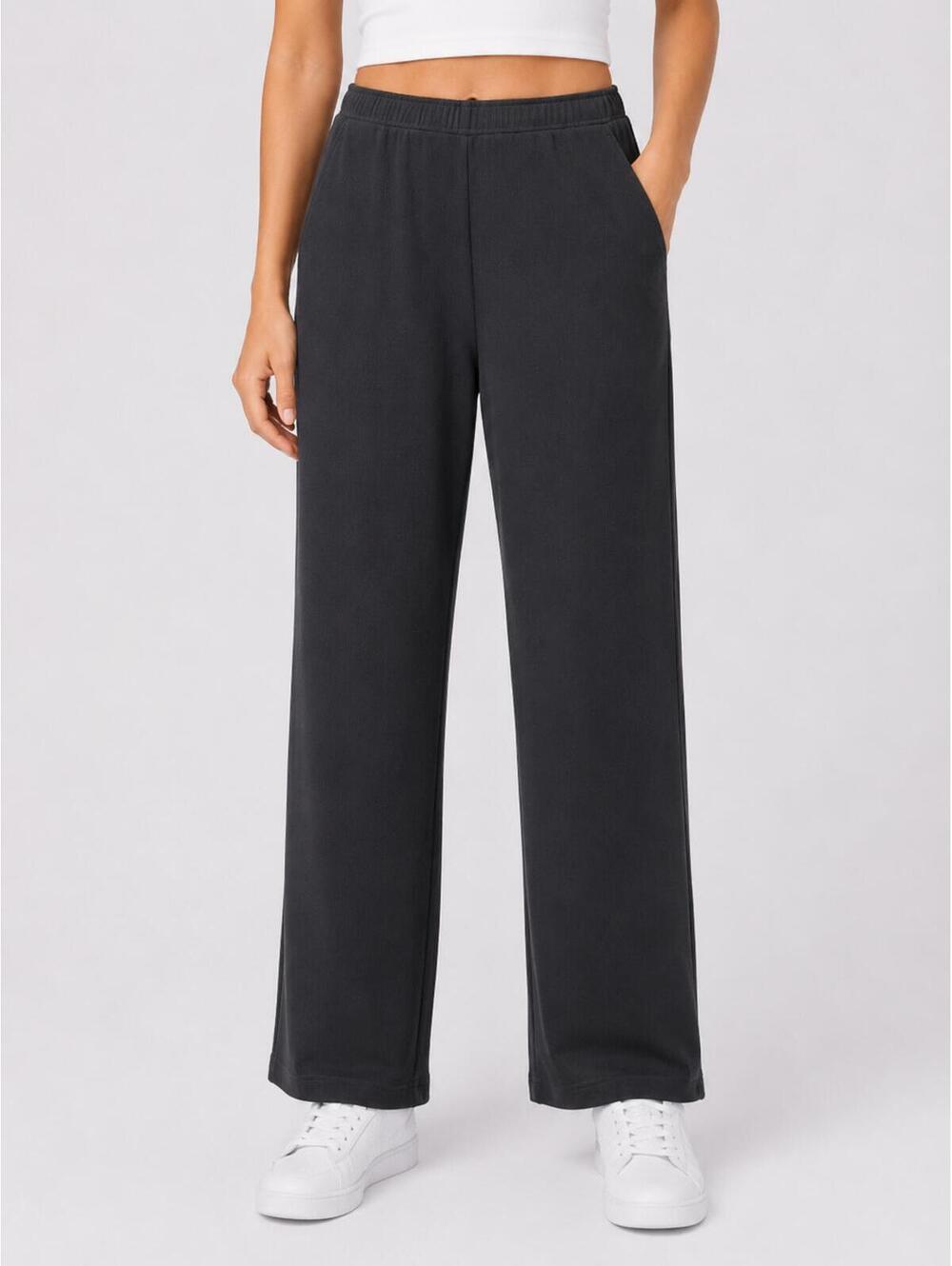 NWT Halara Black Drawstring Work Pants w/ Back Pockets Women's Size M - Picture 1 of 7